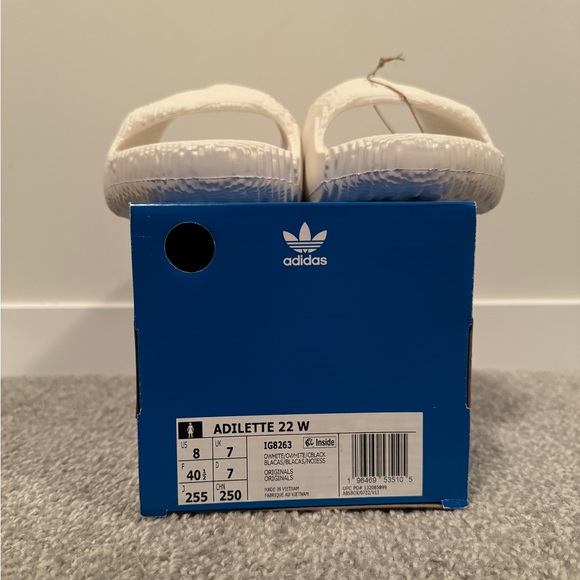 Adidas Adilette 22 Slides Off White - Size 8 - Picture 4 of 4